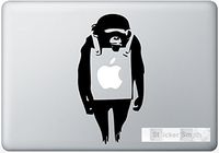 Banksy Monkey Macbook Decal Mac Decal Macbook Pro Laptop Sticker Vinyl Decal Mac Apple Skin 13 15 17