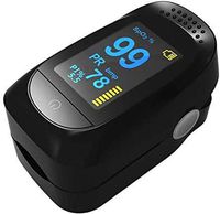 Digital Finger Oximeter Portable Blood Oxygen Saturation Monitor Heart Rate Finger Pulse Oximeter (Black)