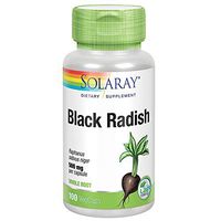 Solaray Black Radish Root 500 mg | Healthy Internal Cleansing & Liver Function Support | Non-GMO & Vegan | 100 VegCaps
