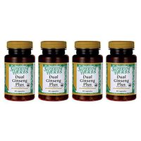 Swanson Dual Ginseng Plus 60 Capsules (4 Pack)