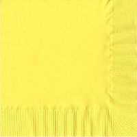 50 Plain Solid Colors Luncheon Dinner Napkins Paper - Yellow
