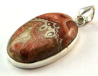 Sterling Silver Jasper Pendant Jewellery PEND476