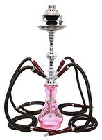 4 hose 22" Pink Hookah shisha nargila bars smoking pipe glass water Vase pipes