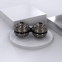 Massage Ball, Double Ball Palm Cervical Vertebra Leg Massage Self Massage Roller Massager For Deep Tissue Acupresssure Recovery Gyro Artifact (Black)