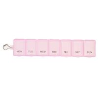 Weekly Pill Organizer, Once-a-Day Pill Case - 7 Compartments - Pink