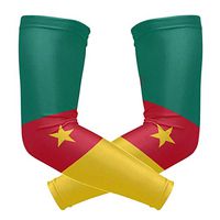 Cameroon Flag 1 Pair UV Protection Cooling Long Sports Arm Sleeve