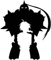 Anime Full Metal Alchemist Alphonse Elric Edward, Black, 6 Inch, Die Cut Vinyl Decal, For Windows, Cars, Trucks, Toolbox, Laptops, Macbook-virtually Any Hard Smooth Surface