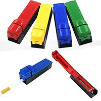 2 PCS Manual Cigarette Tobacco Injector Rolling Machine Single Tube Filling Roller Maker Smoking（Random Color）