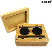 Herbal Stash Boxes -Rolling Tray Stash Box Combo - Includes Rolling Tray, Grinder, Glass Holder - All Inclusive Premium Handmade Bamboo Stash Kit