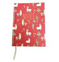 Whimsical Llama's & Cacti Notes Hard Covered with Gilded Lined Pages Novelty Notebook