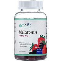 Ecoflo Naturals - Melatonin Dreamy Drops, 90 Gummies, 5mg, Supports Relaxation and Relief of Occasional Sleeplessness Dietary Supplement