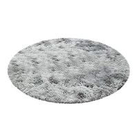 Theoylos Plush Sheepskin Style Throw Rug Faux Fur Elegant Chic Style Cozy Shaggy Round Rug Floor Mat Area Rugs Home Gray