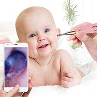 Wireless Otoscope, 4.3mm Diameter Visual Ear Cleaner Ear Scope Camera with Earwax Removal Tool and Otoscope Specula for Kids, Baby and Adults