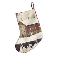 Christmas Decorations Stockings 18" Cows Herrero Animal Snow Winter Cool Big Xmas Socks for Home Decor