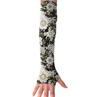 QG ZZX Floral Pattern Unisex Compression Arm Sleeves UV Protection Performance Arm Sleeve - for Outdoor Sports Baseball,Basketball,Football (1 Pair)