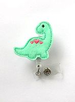 Dinosaur - Felt Badge Holder - Cute Badge Reels - PICU Nurse Badge - Animal Badge - Unique Badge Holder - Gift under 10