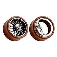 Flesh Tunnel Double Flared Ear Stretcher Saddle Plugs Gauge 12mm - 20mm (Brown, 14mm)