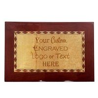 Personalized 3D Laser Engraved Cedar Lined Polished Wood Cigar Box with Humidifier Gauge and Carbon Filter - Wedding, Christmas, Anniversary, Gift