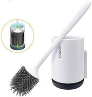 RRSHUN Toilet Brushes and Holders,Bathroom Toilet Bowl Brushes with Quick Drying Holder Set (Flooring/Mounted Wall)