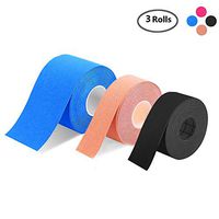 Kinesiology Tape Uncut Bulk Rolls Physical Therapeutic Tape for Sports/Athletic/Therepy 3-Pack 2 Inch x 16.4 Feet/ 1Inch x 16.4 Feet
