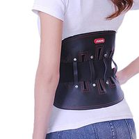 ZFF Leather Lumbar Brace Belt,Lower Back Support - for Man and Woman Herniated Disc Treatment & Pain Relief,Work/Gym (Size : XXL)