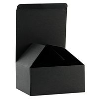 RUSPEPA Recycled Cardboard Gift Boxes - Small Gift Box with Lids for Craft, Cupcake and Cookies - 5"X5"X3" - 30 Pack - Black