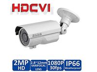 Ezdiyworld-HD-CVI Bullet Security Camera - 2MP, 2.8~12mm Varifocal Lens, 1/2.8" CMOS, Digital WDR, IR to 150ft