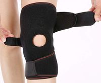 Moonro Adjustable Knee Brace, Breathable Compression Support, Easy to Wear, for Women and Men, High Grade Neoprene, Inner Non-Slip Silicone Strips, Open Patella, for Painful Knee, One Size Fits Most.