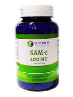 SAM-e 400mg Per Serving for Mood and Joint Pain Support, 90 Capsules for 45 Day Supply. S-Adenosyl Methionine Supplement.