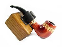 SALE, Smoking Pipe Author Collection of Pear Root. Handcrafted "Stone" & Gift Pouch !!!