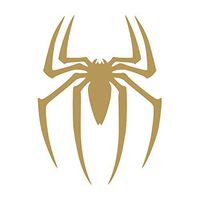Spider Vinyl Sticker Decals for Car Bumper Window MacBook pro Laptop iPad iPhone (8" x 5.8", Gold)