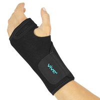Vive Wrist Brace - Carpal Tunnel Hand Compression Support Wrap for Men, Women, Tendinitis, Bowling, Sports Injuries Pain Relief - Removable Splint - Universal Ergonomic Fit, One Size (Left)
