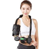 Hinged ROM Elbow Brace,Adjustable Elbow Splint Immobilizer for Post Elbow Brace Stabilizer Splint Arm Injury Recovery Support Fits All Unisex,Right Hand