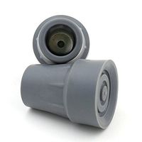 Crutch Tips Multiple Round Grain Rubber Colored Small Replacement, Non Slip Anti Skid Durable High-performance Pole Cane Pad, 3/4 Inch (Gray Color)