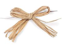 Pre-Tied Paper Raffia Bow 12 Count - 4" - Natural