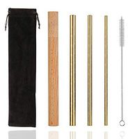 3 Pcs Reusable Stainless Steel Metal Boba Straws With Case, Portable Drinking Straws, Eco-Friendly Travel Drinking Smoothies Straw With 0.43"/0.29"/ 0.21" Diameters