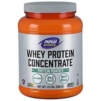 NOW Sports Nutrition, Whey Protein Concentrate, 24 G With BCAAs, Unflavored Powder, 1.5-Pound