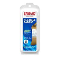 BAND-AID Flexible Fabric Bandages One Size Travel Pack, 8 Each (Pack of 3)