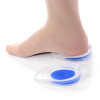 BOOLAVARD Pair Silicone Gel Heel 100% Silicone Medical Grade - Medium - Heel Silicone - Orthotics