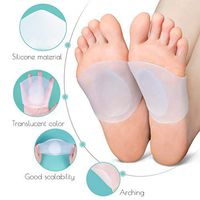 Arch Support Sleeve for Plantar Fasciitis Inserts Arch Support Brace for Arch Pain Relief Flat Foot Heel Spurs (L,White)