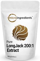 Maximum Strength Pure Longjack 200 1 Powder, 100 Grams (Tongkat Ali), Concentration, Supports Libido, Energy and Immune System, No Irradiated, No Contaminated and No GMOs, Vegan Friendly