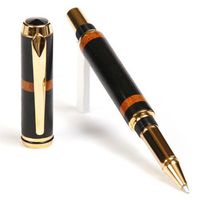 Baron Rollerball Pen - TN Gold - Ebony with Pernambuco Inlays
