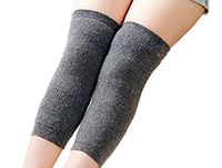 1Pair Grey Unisex Wool Knee Pads Winter Warm Thermal Sleeve Brace Pad Keep for Women Men