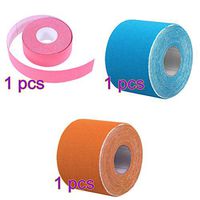 HEALLILY Kinesiology Tape Therapeutic Sports Athletic Tape for Knees Shoulders Muscle Support 500x2.5cm 3Pcs (Pink+Blue+Orange)