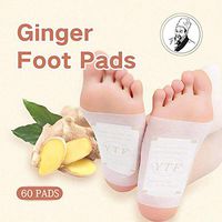Foot Pads - (60Pads) Ginger Foot Patch for Better Sleep and Anti-Stress Relief, Pure Natural Bamboo Vinegar and Ginger Premium Ingredients Combination for Foot and Body Cleansing.