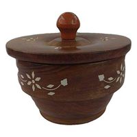 India Meets India Handicraft Wooden Antique Supari Daan, Best Gifting, Made by Awarded Indian Artisan