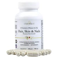 DHT Blocker for Women, Biotin 5000mcg, Hair Vitamins for Faster Hair Growth for Women, Saw Palmetto, Bamboo Silica, Hair Food, Women`s Hair Loss Supplements, Vegetarian, 60-Count Bottle