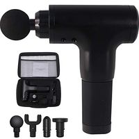 PRACMANU 6 Speeds Muscle Massage Gun Handheld Electric Body Massager Gun Tool Machine Vibration Cordless for Athletes Black