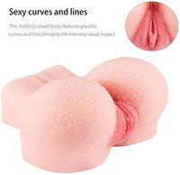 Ergonomic Design Double Holes Silicone Dolls Men's Adult Toys,Underwear Silicone Artificial 3D Realistic Lifelike Toys for Men Male with 2 Entries Cup Toys, T-Shirt