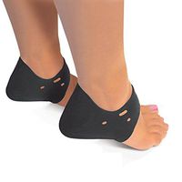 Beautyko USA Jogger's Heel Plantar Fasciitis Foot Support Pad for Ladies, 3 Pairs, Black